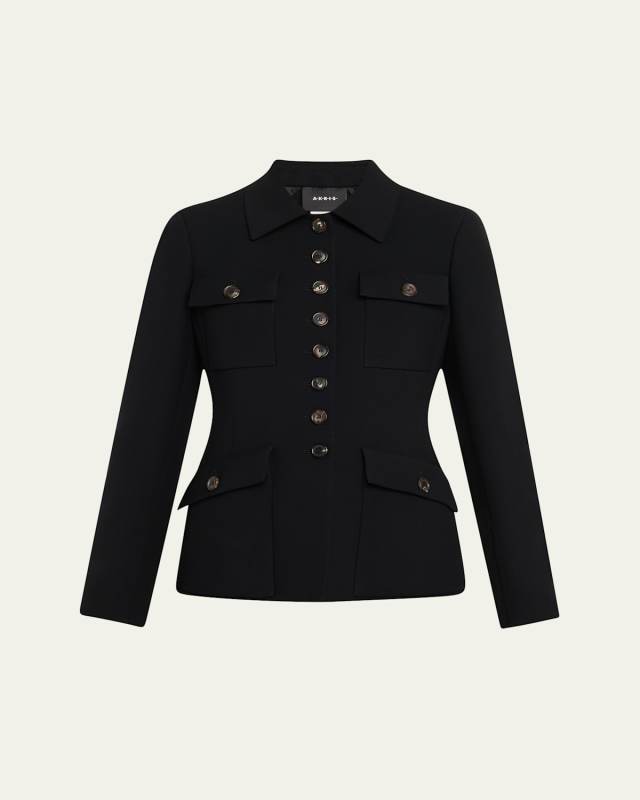Delia Single-Breasted Wool Double-Face Jacket